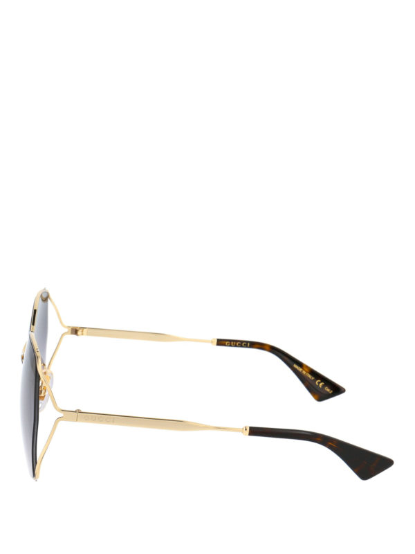 The Best Shops GUCCI: sunglasses - Faded lenses hexagonal sunglasses